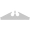 Ekena Millwork Acorn Architectural Grade PVC Combination Pediment, 82"W x 27-3/8"H x 2-3/4"P (Pitch 6/12) PEDPC082X275ACR00 - alternate 5